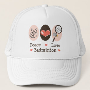 Camionero Gorra del bádminton del amor de la paz