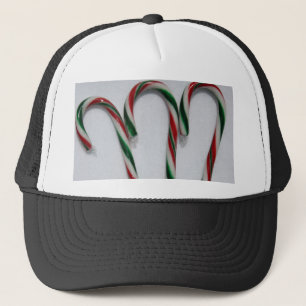 Camionero Gorra del bastón de caramelo