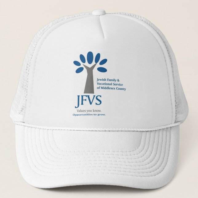 Camionero Gorra del blanco de JFVS (Anverso)