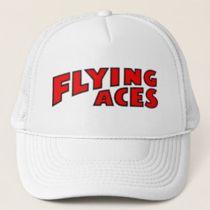 Camionero Gorra del blanco de los as de vuelo
