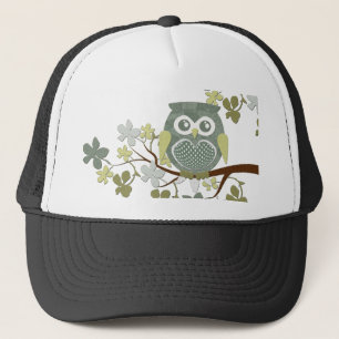 Camionero Gorra del búho del árbol de la polca