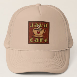 Camionero Gorra del café del arte de la palabra de la