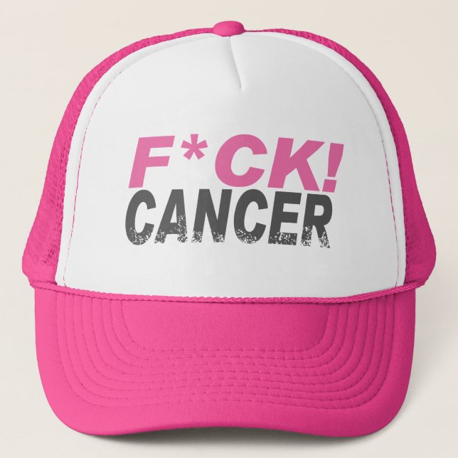 Camionero Gorra del cáncer de F*ck (Anverso)