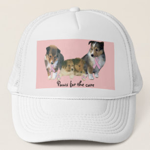Camionero Gorra del cáncer de pecho de Sheltie