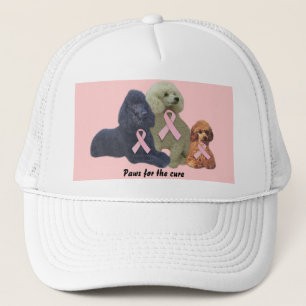 Camionero Gorra del cáncer de pecho del caniche