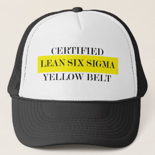 Camionero Gorra del cinturón amarillo de 6 Sigma