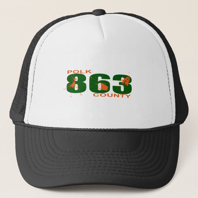 Camionero gorra del Condado de Polk 863 (Anverso)