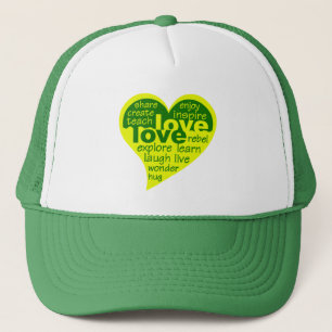 Camionero Gorra del corazón de amor