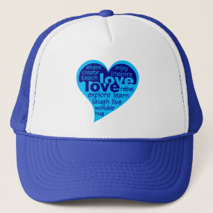 Camionero Gorra del corazón de amor