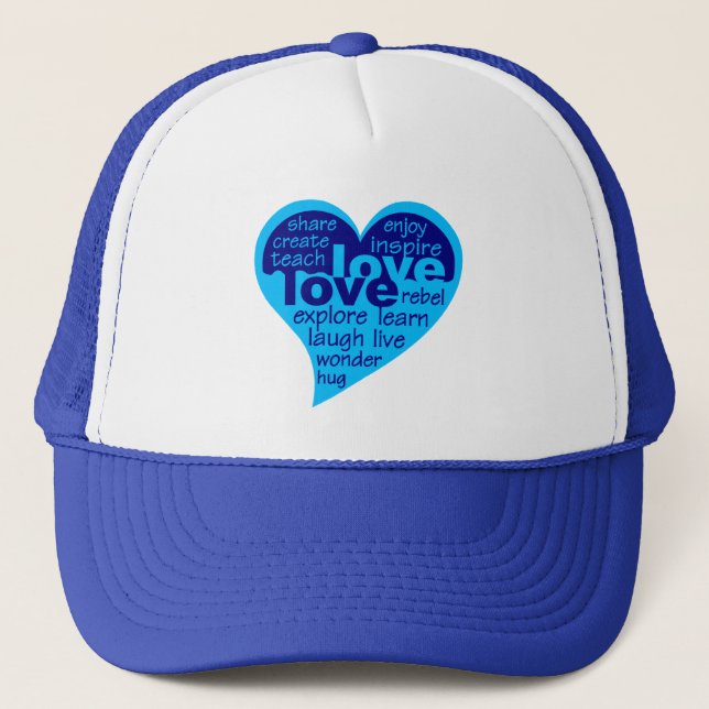 Camionero Gorra del corazón de amor (Anverso)
