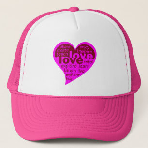 Camionero Gorra del corazón de amor