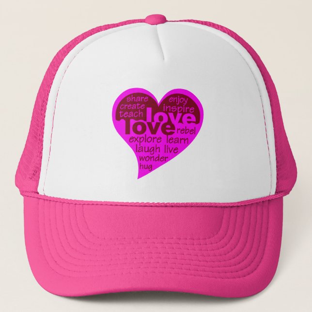 Camionero Gorra del corazón de amor (Anverso)
