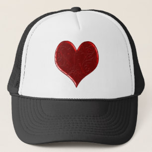 Camionero Gorra Del Corazón De Swirl Sobrepuesto