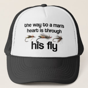 Camionero Gorra del corazón del hombre de los pescados de l