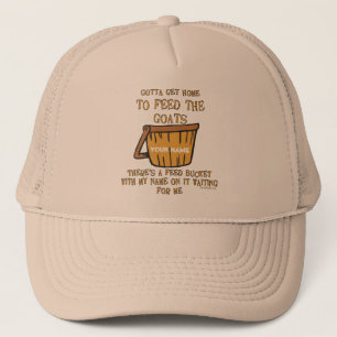 Camionero Gorra del cubo de alimentación de la cabra