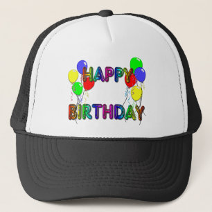 Camionero Gorra del cumpleaños de los impulsos D1 del feliz