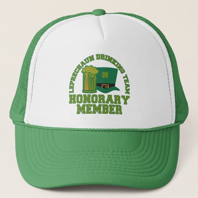 Camionero Gorra del equipo de consumo de alcohol Leprechaun  (Anverso)