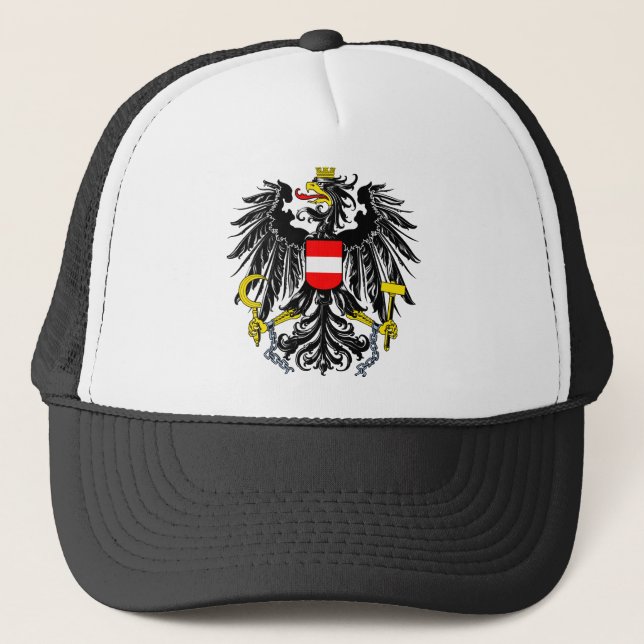 Camionero Gorra del escudo de armas de Austria (Anverso)