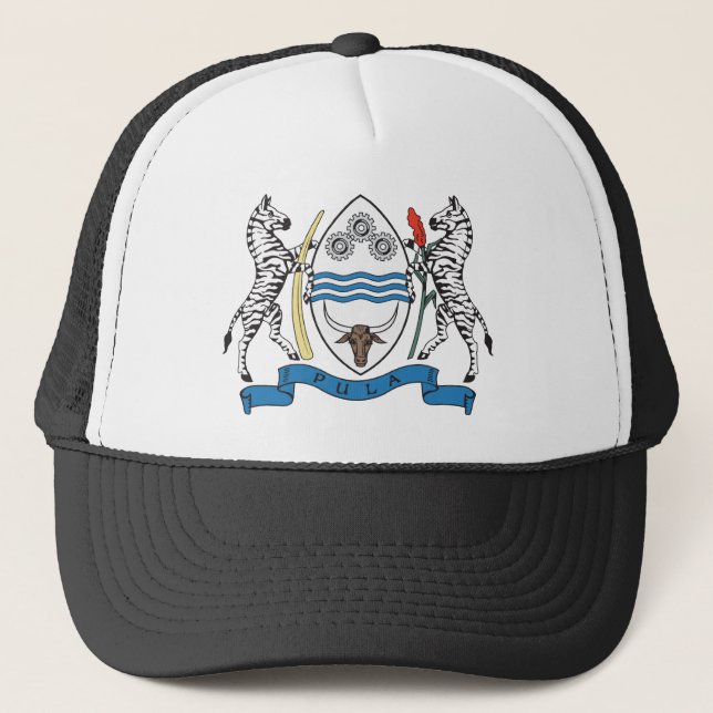 Camionero Gorra del escudo de armas de Botswana (Anverso)
