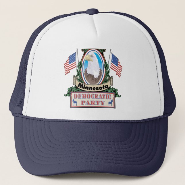 Camionero Gorra del fiesta de Minnesota Demócrata (Anverso)