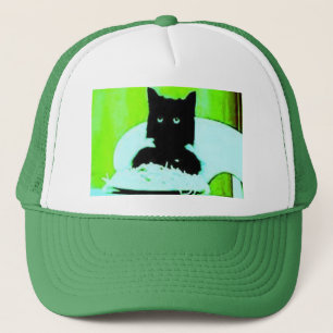 Camionero gorra del gato de los espaguetis