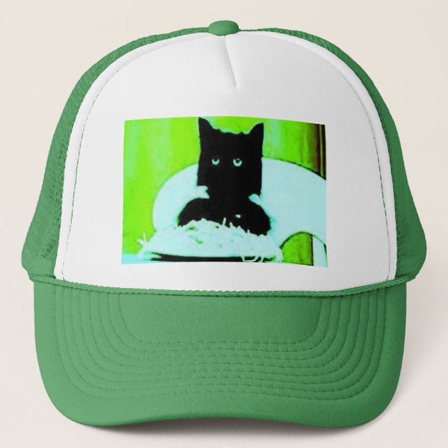 Camionero gorra del gato de los espaguetis (Anverso)