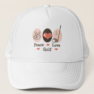 Camionero Gorra del golf del amor de la paz