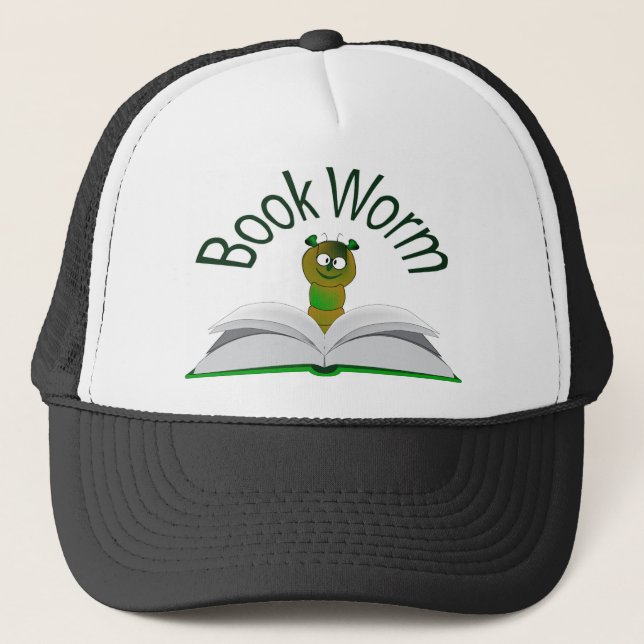 Camionero Gorra del gusano de libro (Anverso)