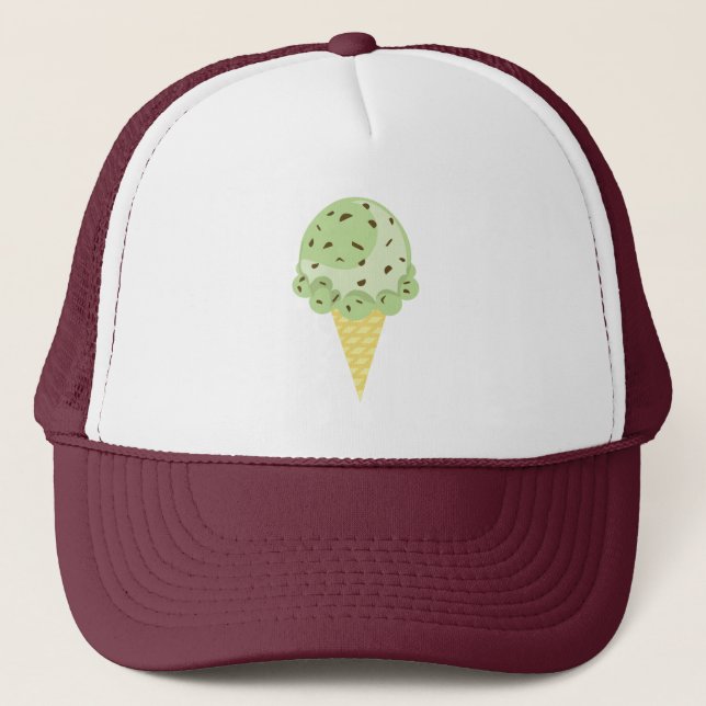 Camionero Gorra del helado del microprocesador de chocolate (Anverso)