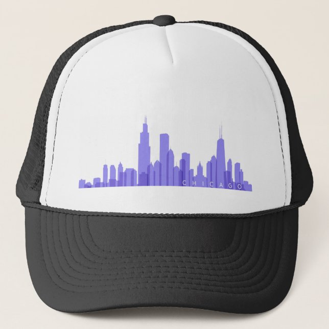 Camionero Gorra del horizonte de Chicago (Anverso)