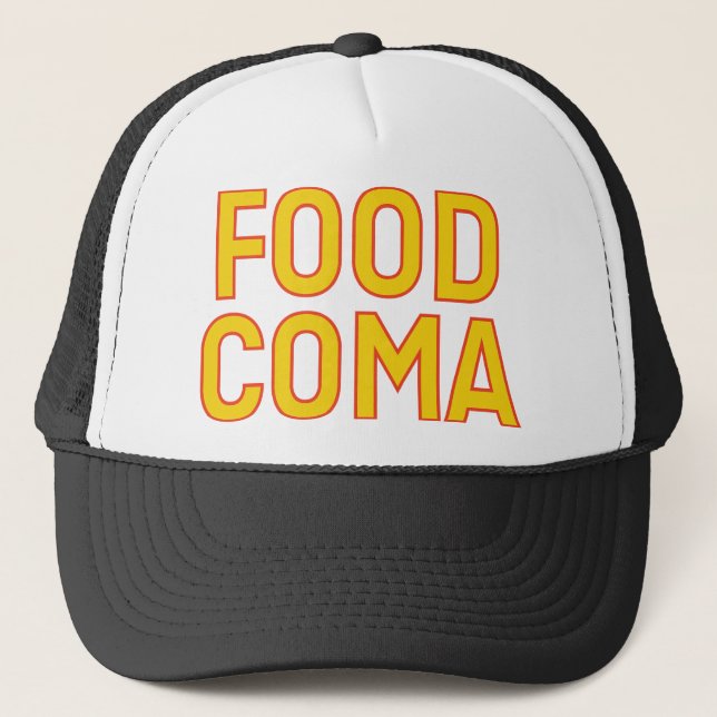 Camionero Gorra del lema de diversión de FOOD COMA (Anverso)