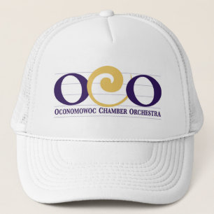 Camionero Gorra del logotipo de OCO - Blanco estilo 2