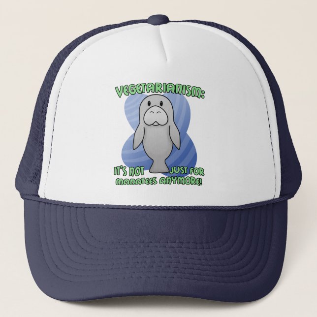 Camionero Gorra del Manatee de Kawaii (Anverso)