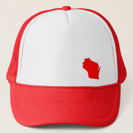 Camionero Gorra del mapa del estado de Wisconsin
