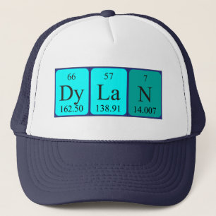 Camionero Gorra del nombre de la tabla periódica de Dylan