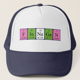 Camionero Gorra del nombre de la tabla periódica de Finnega