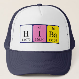 Camionero Gorra del nombre de la tabla periódica de Hiba