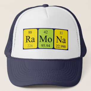 Camionero Gorra del nombre de la tabla periódica de Ramona
