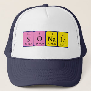 Camionero Gorra del nombre de la tabla periódica de Sonali