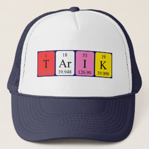 Camionero Gorra del nombre de la tabla periódica de Tarik