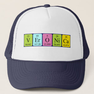 Camionero Gorra del nombre de la tabla periódica del