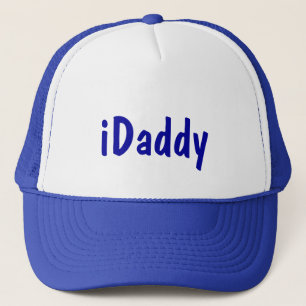 Camionero gorra del nuevo papá del padre blanco azul de iDad