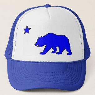 Camionero Gorra del oso azul de la bandera de California