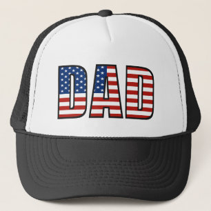 Camionero Gorra del papá de la bandera americana