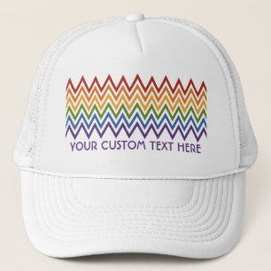 Camionero Gorra del patrón de cheurón arcoiris