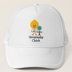 Camionero Gorra del polluelo de la geografía