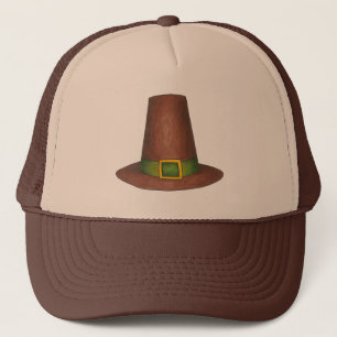 Camionero Gorra del Puritan del peregrino marrón feliz de Ac