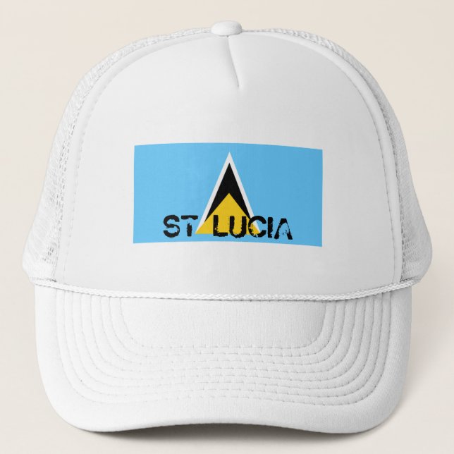 Camionero Gorra del recuerdo de la bandera de St Lucia (Anverso)