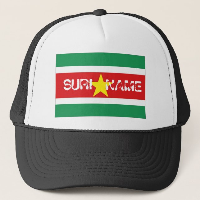 Camionero Gorra del recuerdo de la bandera de Suriname (Anverso)
