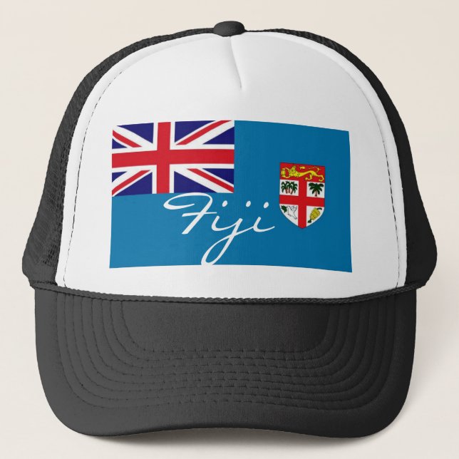 Camionero Gorra del recuerdo de la bandera del fijian de (Anverso)